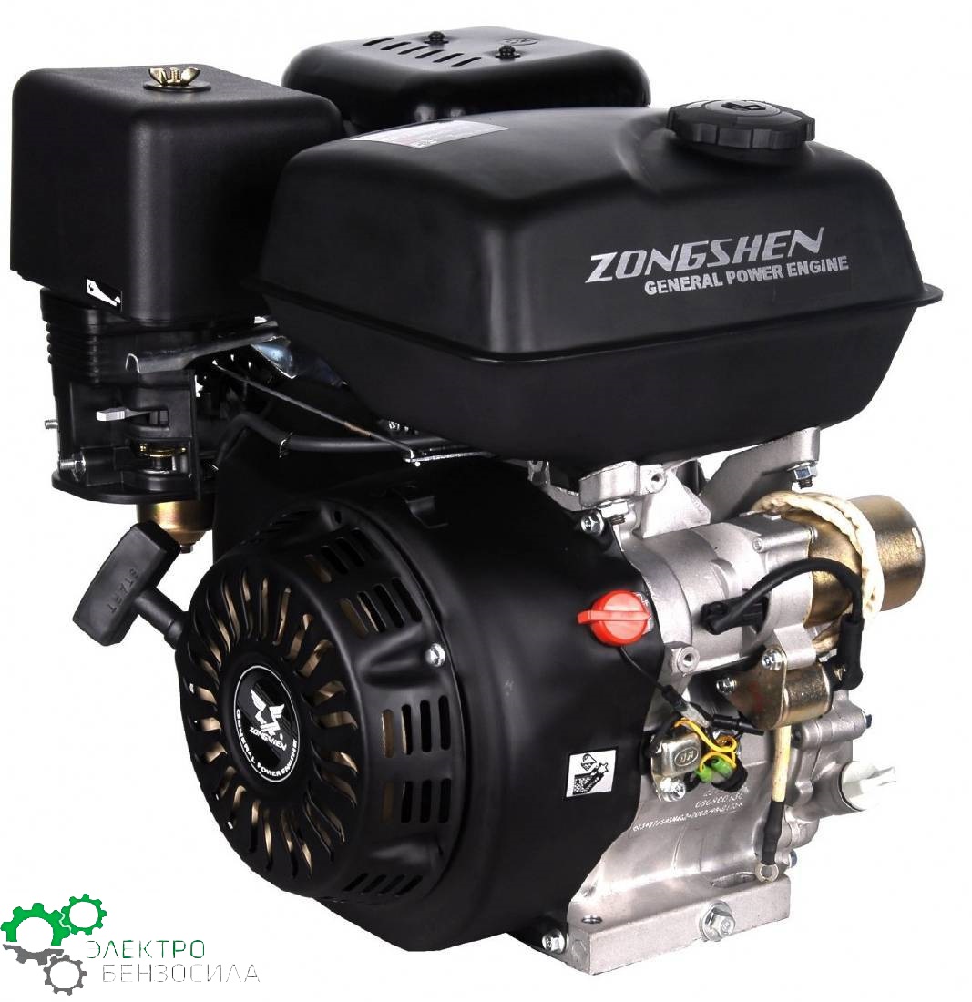 Двигатель  ZONGSHEN ZS177FE с ген.катушкой (4Т, 9 л.с., 270 куб.см, D=25 мм, эл/старт)