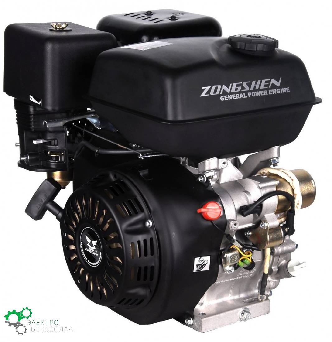 Двигатель  ZONGSHEN ZS177FE (4Т, 9 л.с., 270 куб.см, D=25 мм, эл/старт)